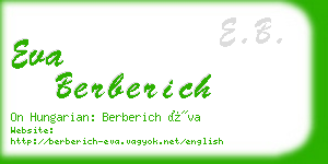 eva berberich business card